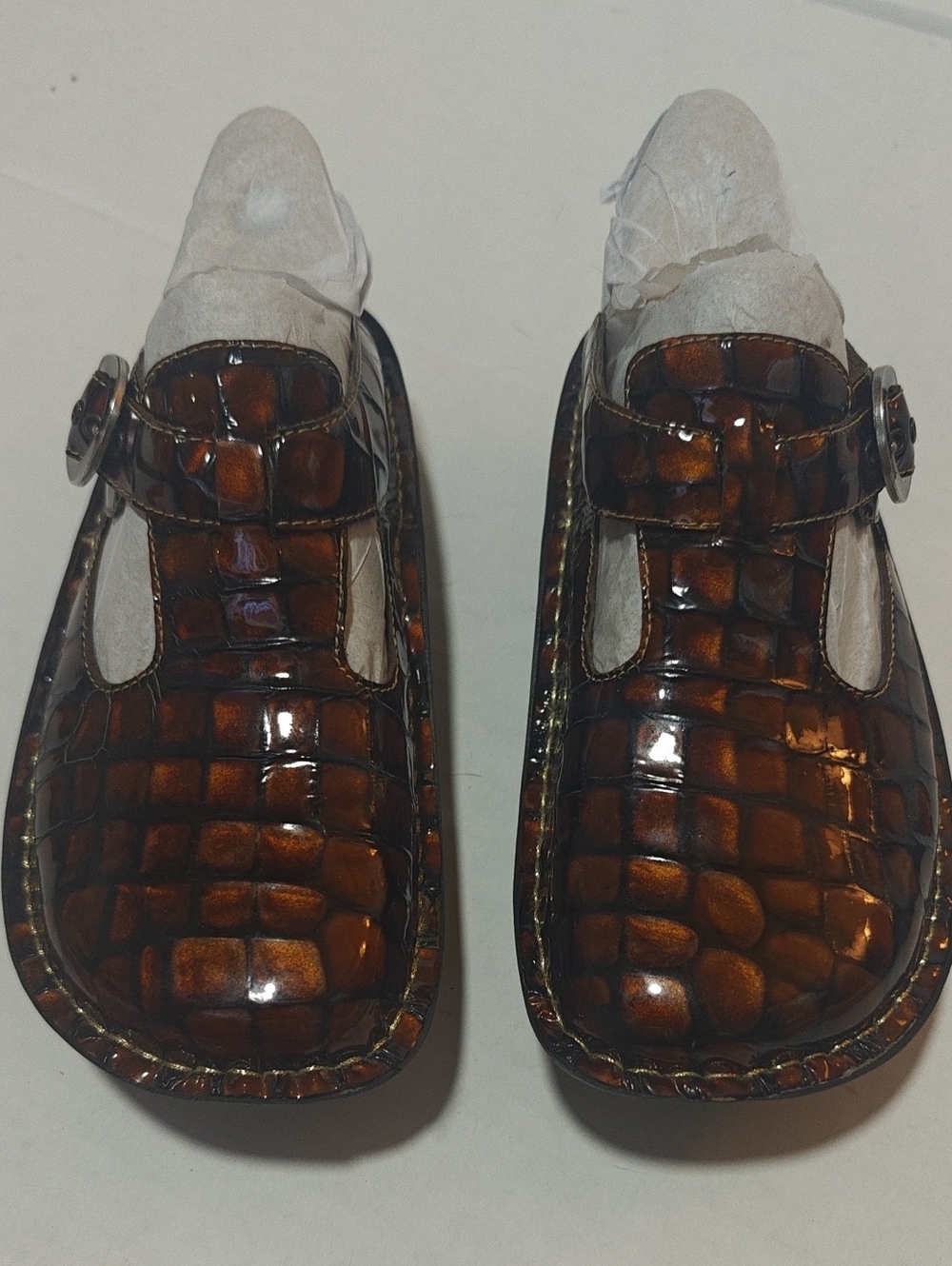 Alegria Classic Choco Croco brown leather
